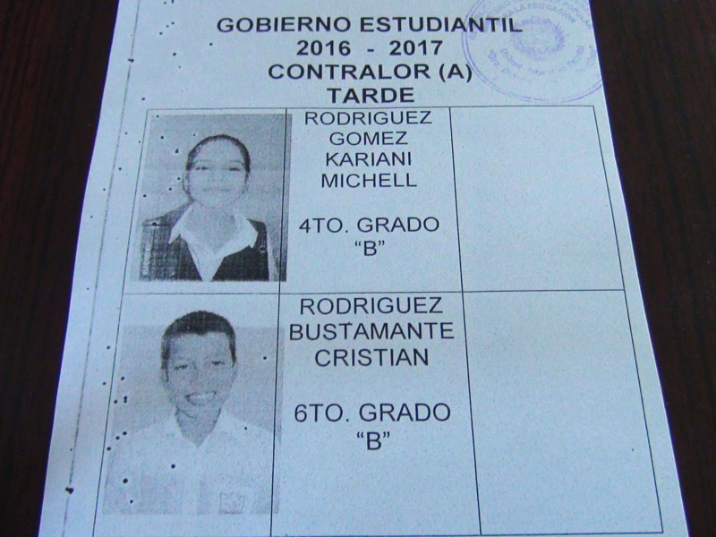 Elección del Niño Contralor 201612