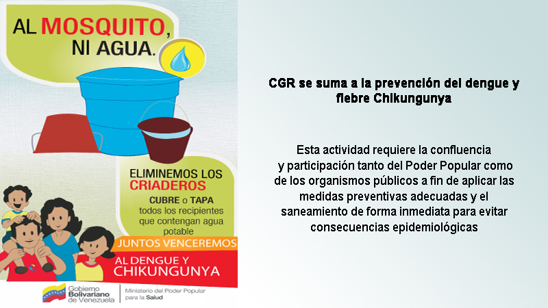 CGR se suma a la prevención del dengue y fiebre Chikungunya